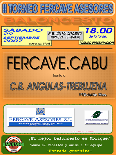 Cartel del II Torneo Fercave 29/09/07